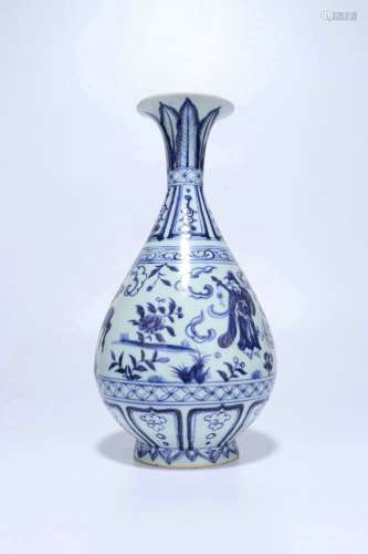 Blue And White Porcelain Vase,Ming Dynasty