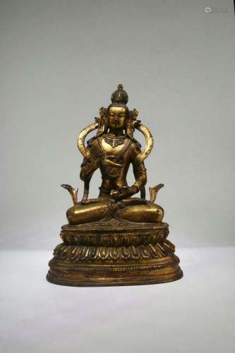 Gilt Bronze Figure Of Tara,Qing Dynasty