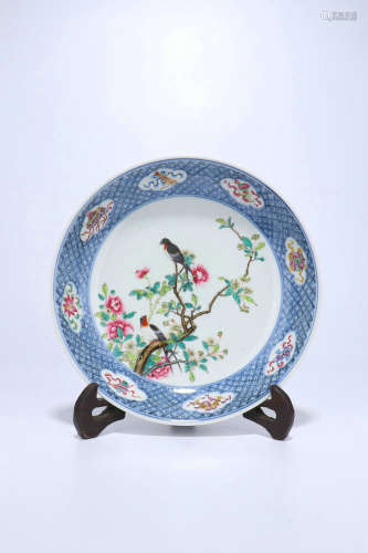 Famille Rose Porcelain Dish,Qing Dynasty