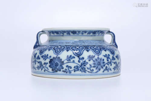 Blue And White Porcelain Washer,Qing Dynasty