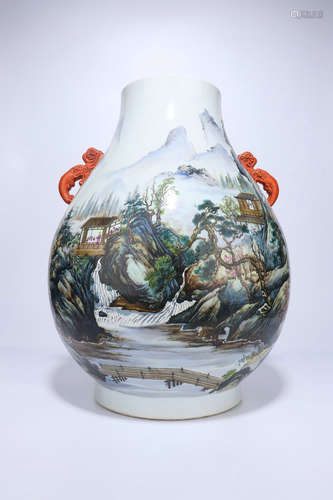 Famille Rose Porcelain Pot,Qing Dynasty