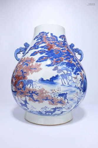 Blue And White Porcelain Pot,Qing Dynasty