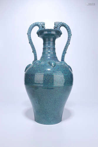 Jun-Type Glazed Porcelain Vase,Qing Dynasty