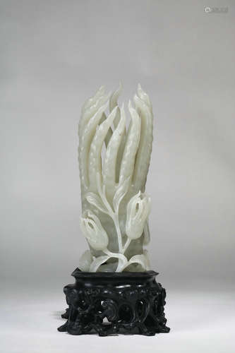 Hetian Jade Carving Finger Citron,Qing Dynasty