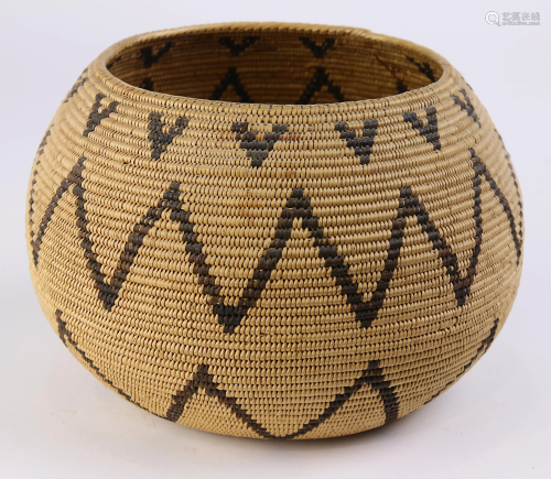 A Native American Mono Lake Paiute basket