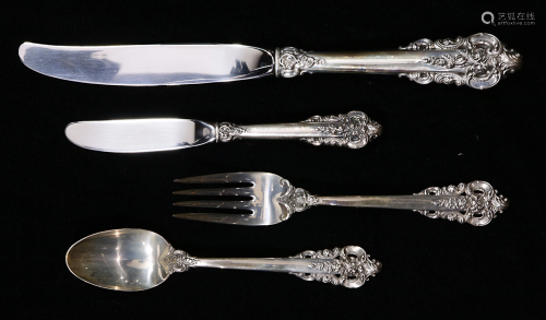 (lot of 46) Wallace Grand Baroque sterling flatware