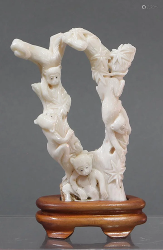 Chinese white coral sculpture