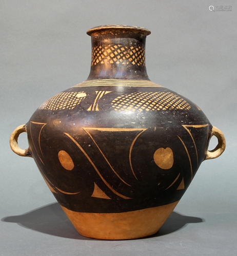 Neolithic style pottery urn