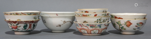 (lot of 11) Group of Chinese Famille Rose and iron…