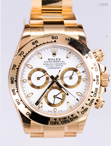 Rolex Daytona Cosmograph, 18k yellow gold…