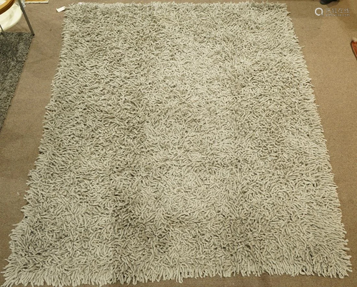 An Indian cotton and wool shag carpet