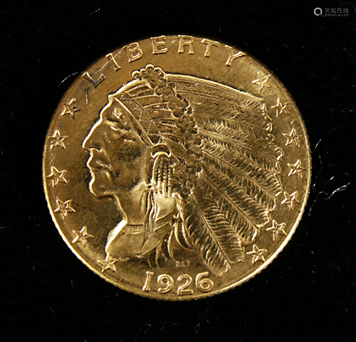 1926 $2 1/2 Gold Indian head Quarter