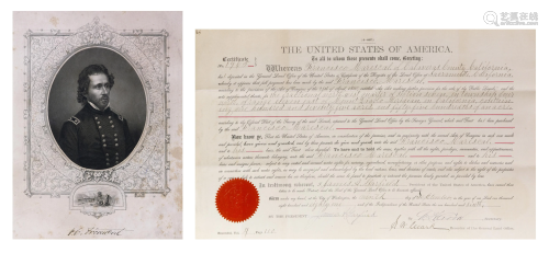 A signed James Garfield land grant