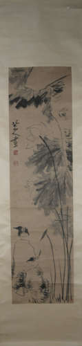 Ming dynasty Zhu da's flower and bird painting