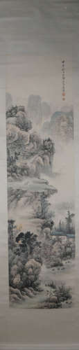 Qing dynasty Wang shimin's landscape painting