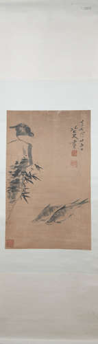 Ming dynasty Zhu da's flower and bird painting