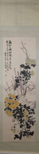 Modern Wu changshuo's flower painting