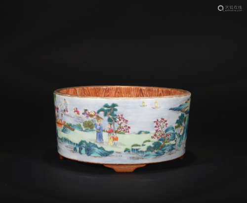 Qing dynasty pastel landscape writing-brush washer