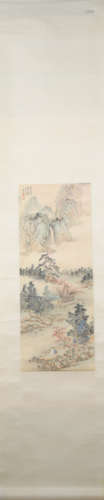 Qing dynasty Qi kun's  landscape painting