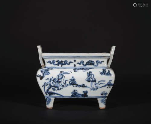 Ming Dynasty blue and white incense burner