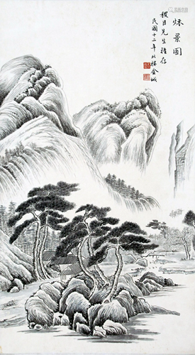 A CHINESE PAINTING ATTRIBUTED TO JIN CHENG, I…