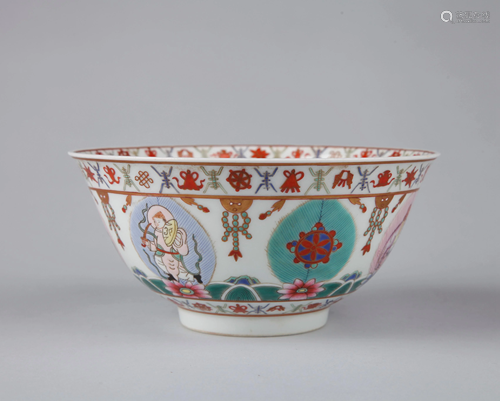 A CHINESE FAMILLE ROSE BOWL