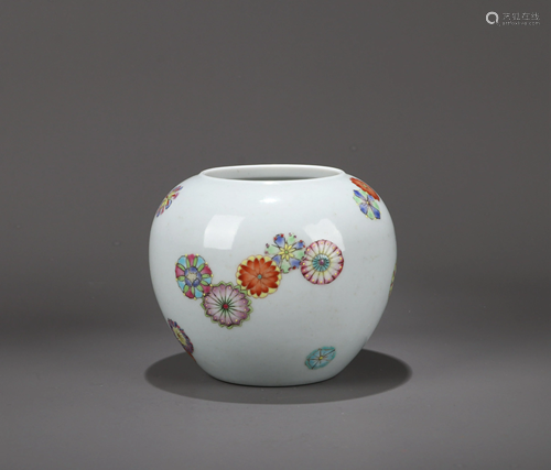 A CHINESE FAMILLE ROSE JAR, QIANLONG MARK…