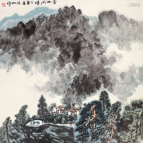 刘俊刚 乙酉（2005年） 贵州风情 设色纸本 立轴