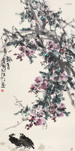 刘继红 丙戌（2006年） 飘香 设色纸本 镜片
