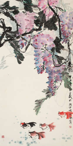 吴正羲 丁丑（1997年） 春艳 设色纸本 立轴