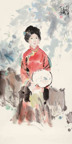 贺安成 2006年 写意人物 设色纸本 镜片