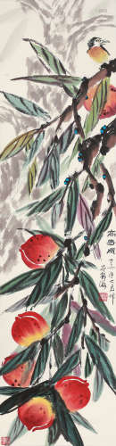 谷福海 2006年 高寿图 设色纸本 镜片