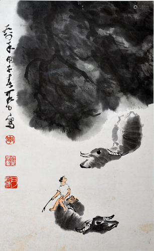 A CHINESE PAINTING ATTRIBUTED TO LI KE RAN, IN…