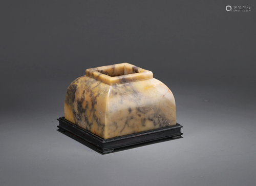 A CHINESE QINGTIAN SOAPSTONE WATER POT, QI…