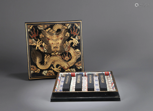 CHINESE INKCAKES GROUP, QING DYNASTY, BOX