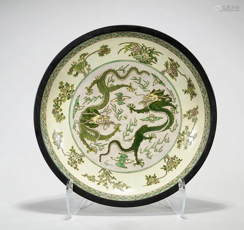 Chinese Enameled Porcelain Charger