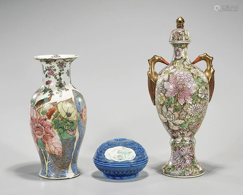 Three Various Chinese Enameled Porcelains