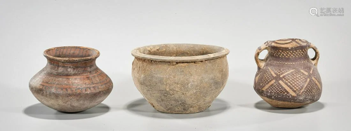Three Chinese Pottery Pieces