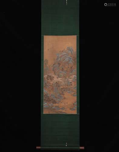 A CHINESE LANDSCAPE PAINTING, ZHAO MENGFU MARKED