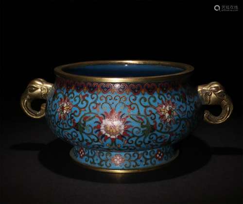 A CHINESE GILT CLOISONNE INCENSE BURNER