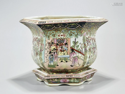 Chinese Enameled Porcelain Planter