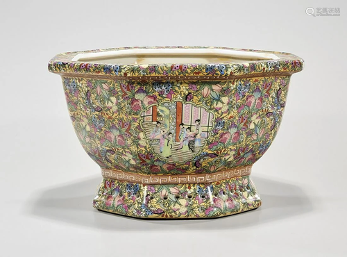 Chinese Enameled Porcelain Jardiniere