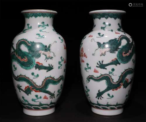 A PAIR OF VASES