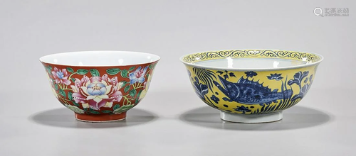 Two Chinese Enameled Porcelain Bowls