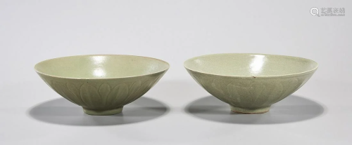 Two Chinese Celadon Glazed Bowls
