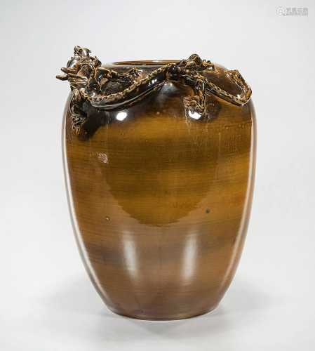 Chinese Brown Glazed Vase