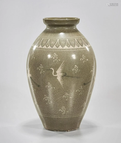 Korean Celadon Glazed Vase