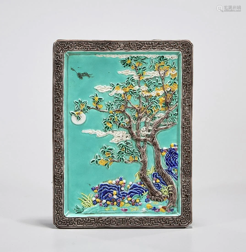 Chinese Enameled Porcelain Plaque