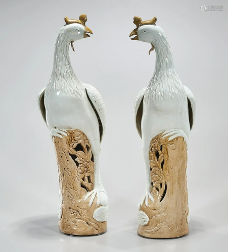 Pair Chinese Porcelain Phoenix