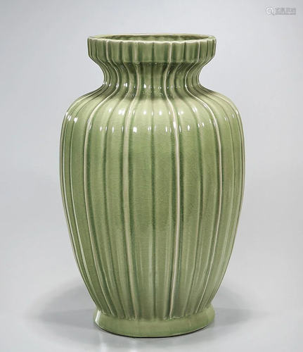 Chinese Green Glazed Porcelain Vase